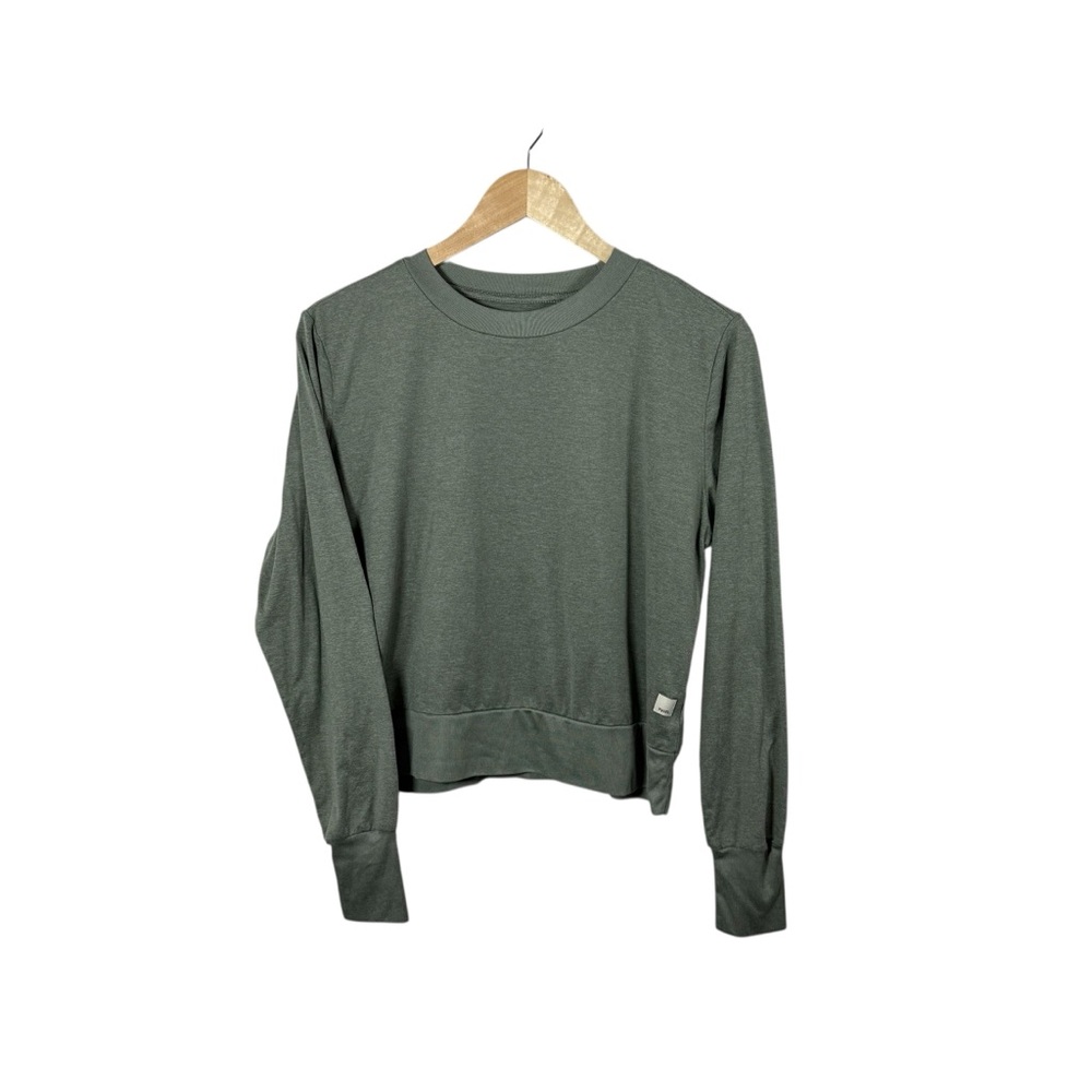 Vuori Women’s Daydream Crew Long Sleeve in Marsh Heather Green Size L - Picture 2 of 8
